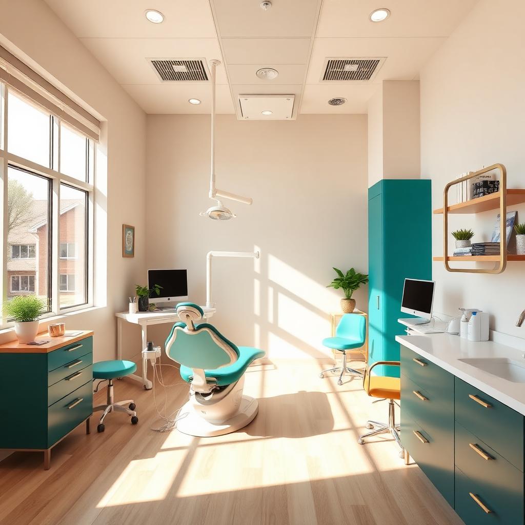Bright, welcoming dental office interior